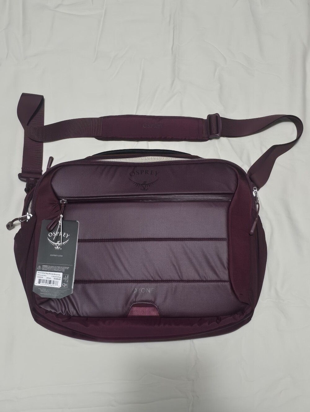 Osprey Ozone Brief Bag Burgundy Color Carry Bag NWT